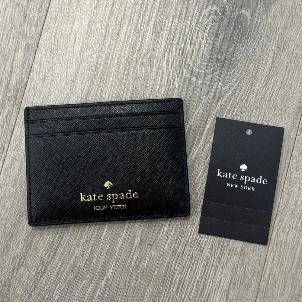 Kate Spade Black Slim Card Case Holder Wallet